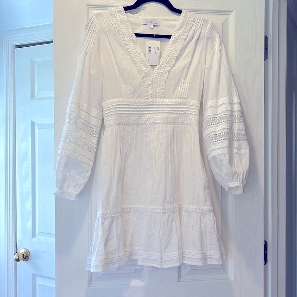 Intermix Long Sleeve Cotton Mini-Dress - Picture 7 of 7